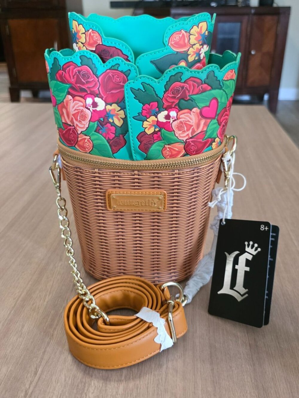 Loungefly Flower Basket Figural Crossbody Bag